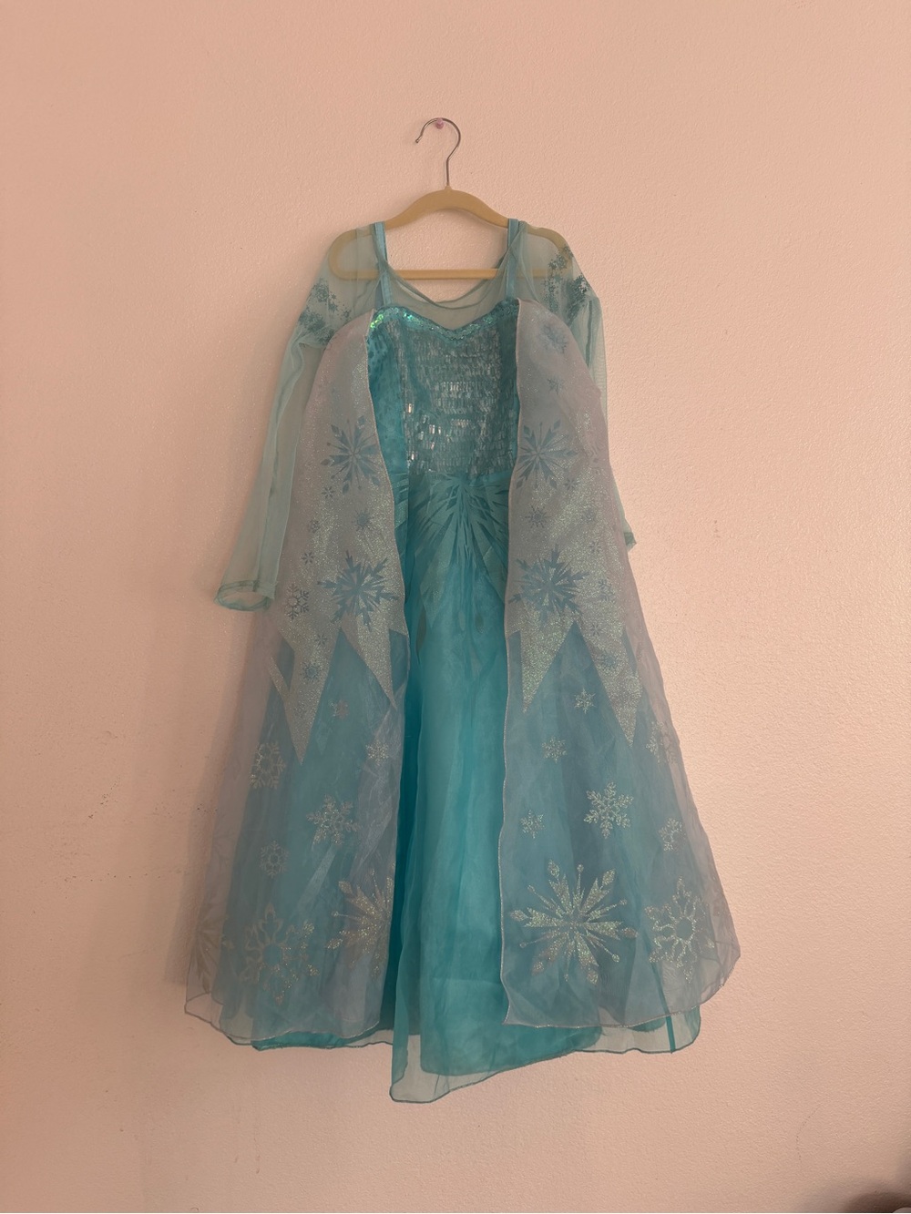 Disney Elsa Costume Dress with Snowflake Cape